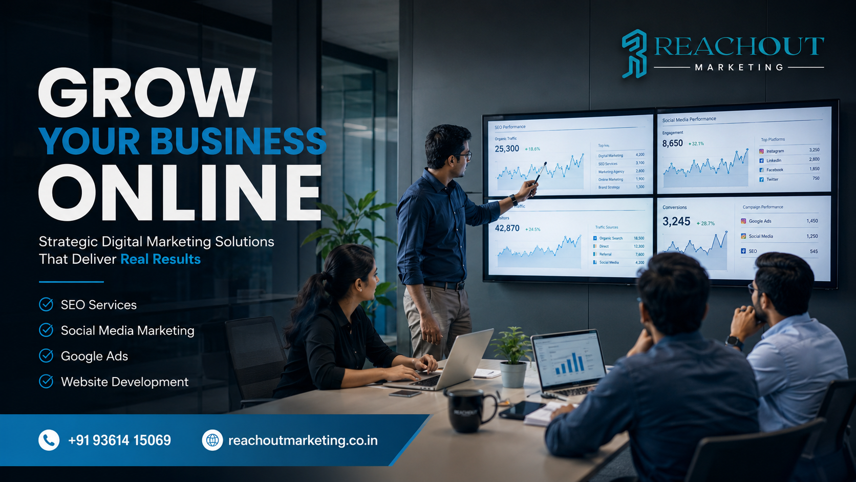 Increase Your Online Visibility with Reachout Marketing, a Leading